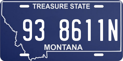 MT license plate 938611N