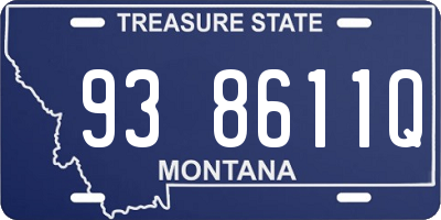 MT license plate 938611Q