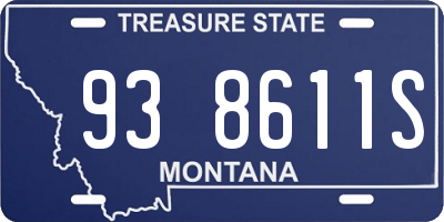 MT license plate 938611S