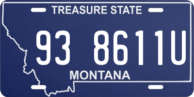 MT license plate 938611U