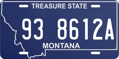 MT license plate 938612A