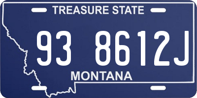 MT license plate 938612J