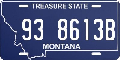 MT license plate 938613B