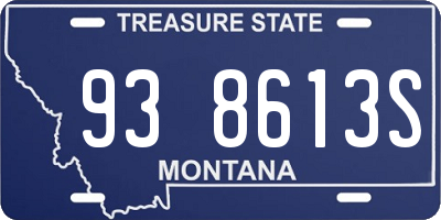 MT license plate 938613S
