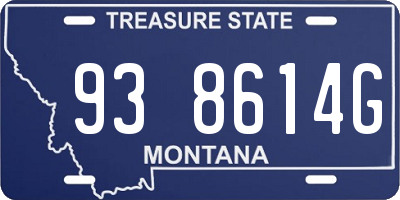 MT license plate 938614G