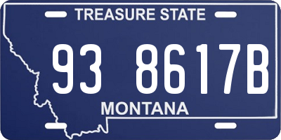 MT license plate 938617B