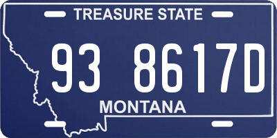 MT license plate 938617D