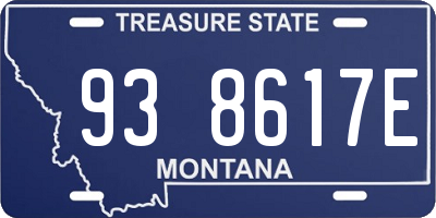 MT license plate 938617E