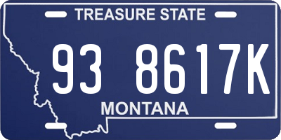 MT license plate 938617K