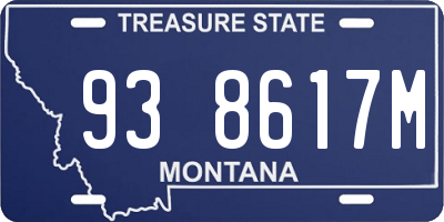MT license plate 938617M
