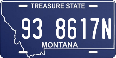 MT license plate 938617N