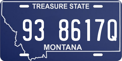 MT license plate 938617Q