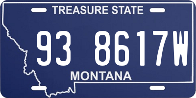 MT license plate 938617W