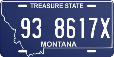 MT license plate 938617X