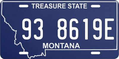 MT license plate 938619E