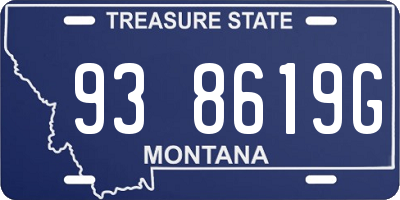 MT license plate 938619G