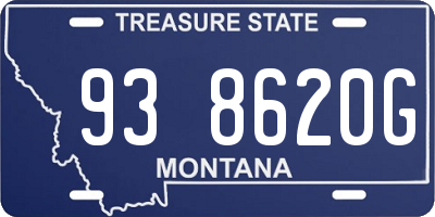MT license plate 938620G