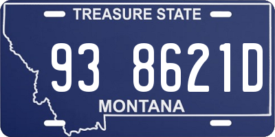 MT license plate 938621D