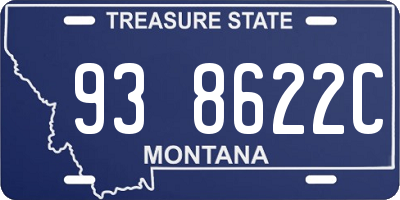 MT license plate 938622C