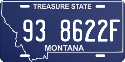 MT license plate 938622F