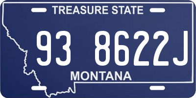 MT license plate 938622J