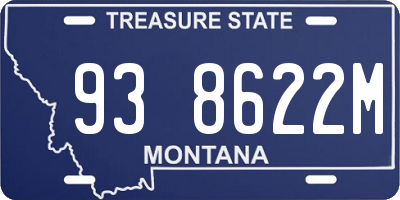 MT license plate 938622M