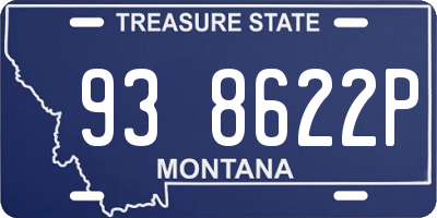 MT license plate 938622P
