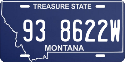 MT license plate 938622W