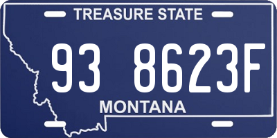 MT license plate 938623F