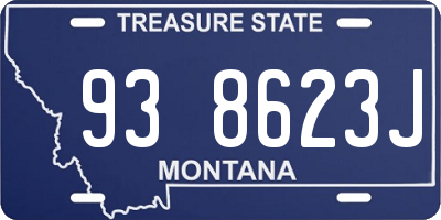 MT license plate 938623J