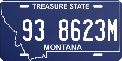 MT license plate 938623M