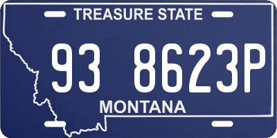 MT license plate 938623P