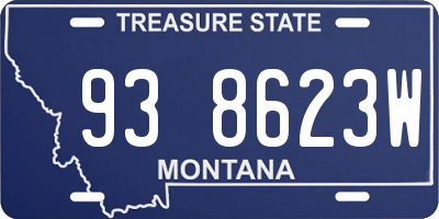 MT license plate 938623W