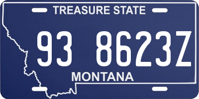 MT license plate 938623Z