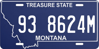 MT license plate 938624M