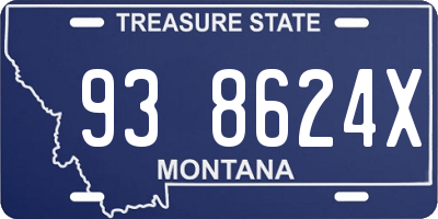 MT license plate 938624X