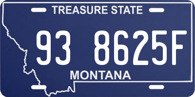 MT license plate 938625F