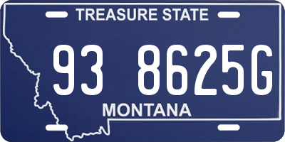 MT license plate 938625G