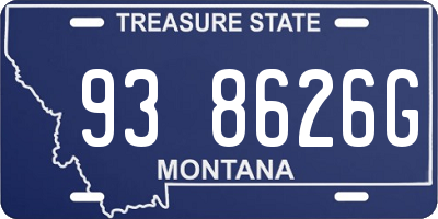 MT license plate 938626G