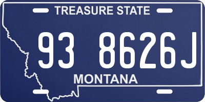MT license plate 938626J