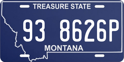 MT license plate 938626P