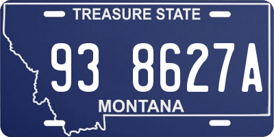 MT license plate 938627A