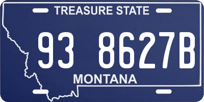 MT license plate 938627B