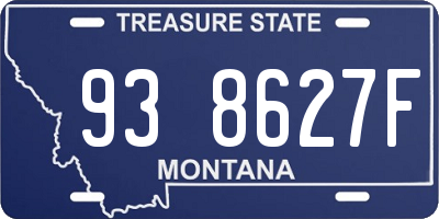MT license plate 938627F