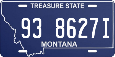 MT license plate 938627I