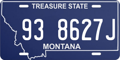 MT license plate 938627J