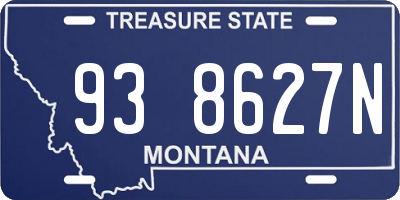 MT license plate 938627N