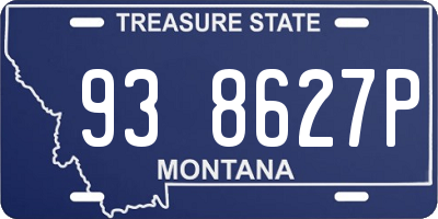 MT license plate 938627P