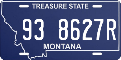 MT license plate 938627R