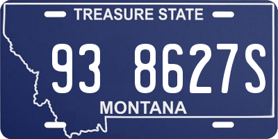 MT license plate 938627S